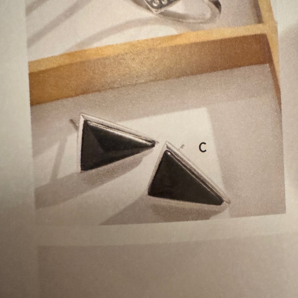 Silpada Triangle Edge Agate earrings.